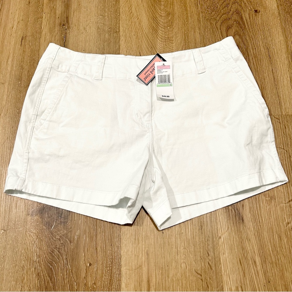 NWT Vineyard Vines 3.5" Everyday Women's Shorts White Size 8